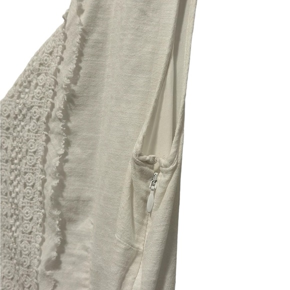 TALBOTS WHITE FULLY LINED COTTON 100% EYELET SLEEVELESS DRESS SIZE 4 - Picture 11 of 16